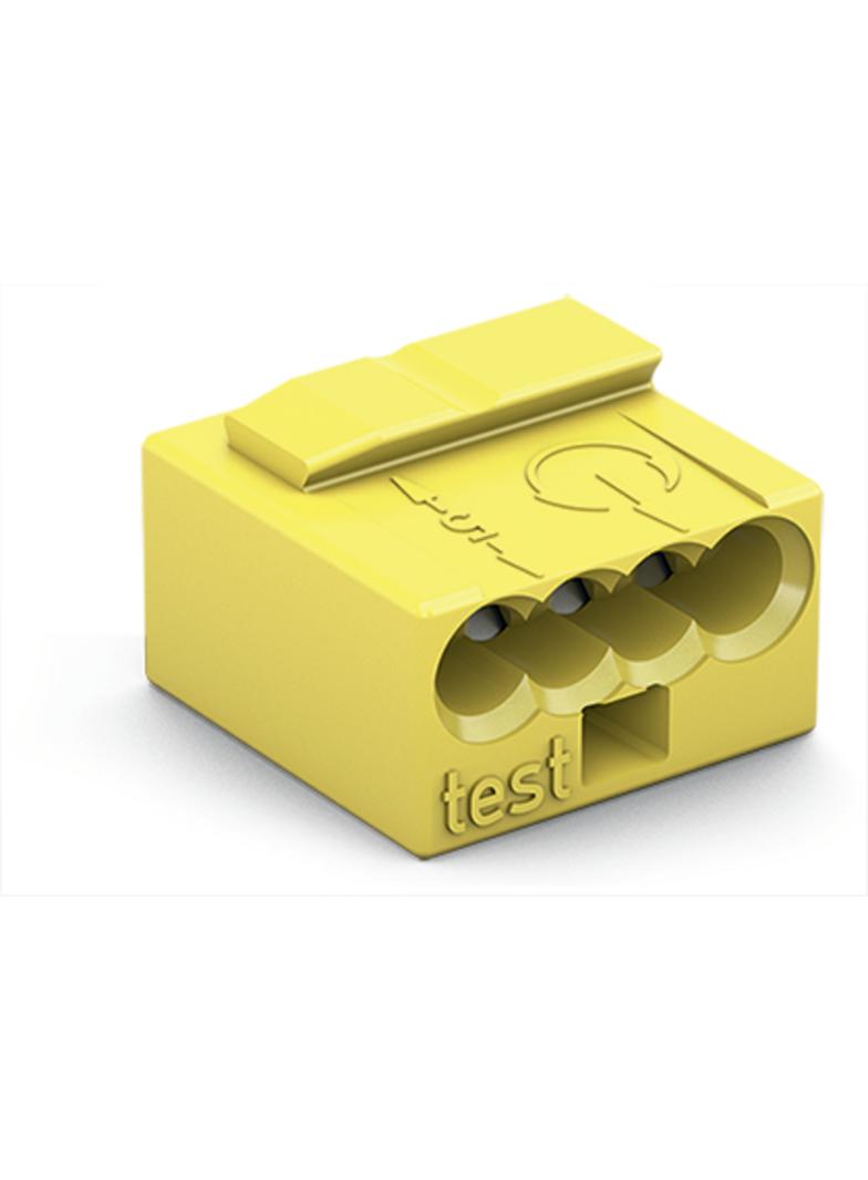 złączka instalacyjna mikro 4 x 0,6 - 0,8 mm2 żółta