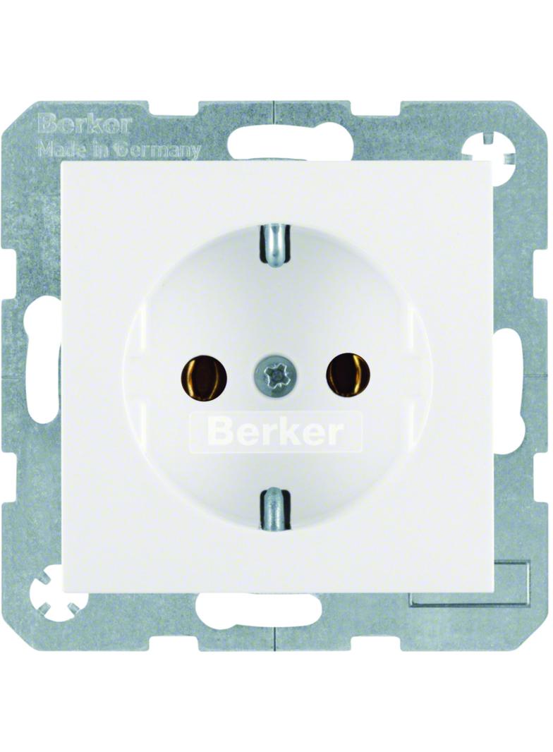 BERKER S.1/B.3/B.7 Gniazdo SCHUKO czerwony 41431912 41431909 HAGER