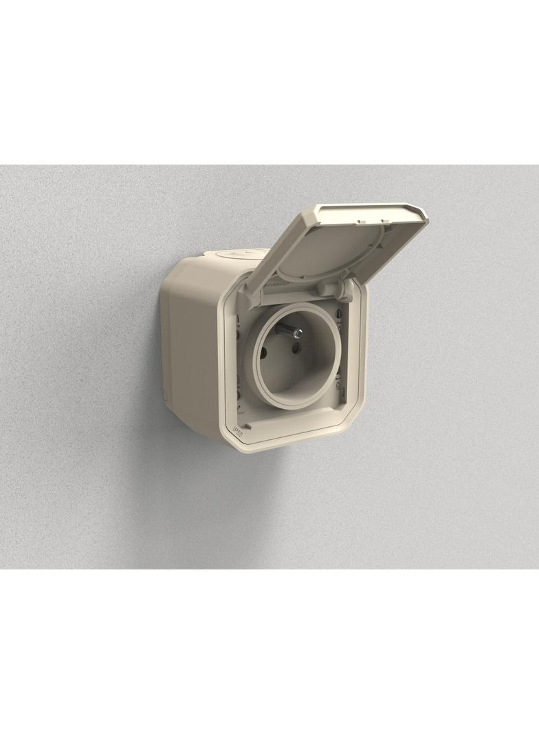 NOWE PLEXO - GNIAZDO 2P+Z ZACISKI AUTO KOMPLET NATYNKOWY 16 A - 250 V PIASKOWE 069776L LEGRAND