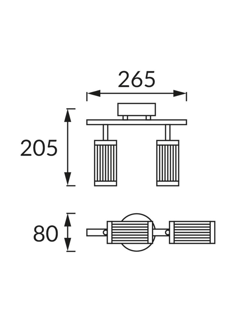 FRIDA SPT GU10 2I BLACK/CHROME