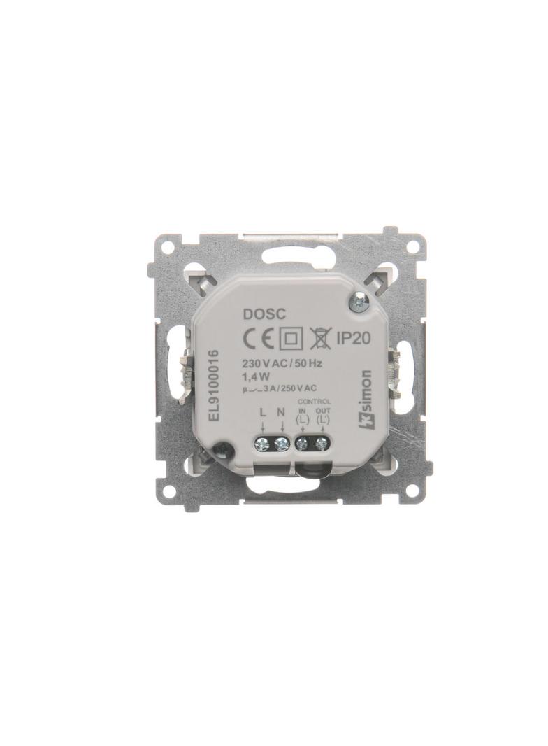 Simon 54 Oprawa oświetleniowa LED z czujnikiem ruchu 230 V AC 1.4 W białe ciepłe 3100 K srebrny mat DOSC.01/43 KONTAKT