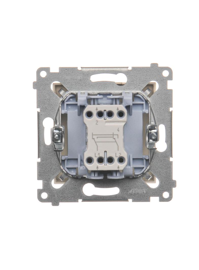 Simon 54 Łącznik krzyżowy 10A 250V szybkozłączka kremowy DW7.01/41 KONTAKT