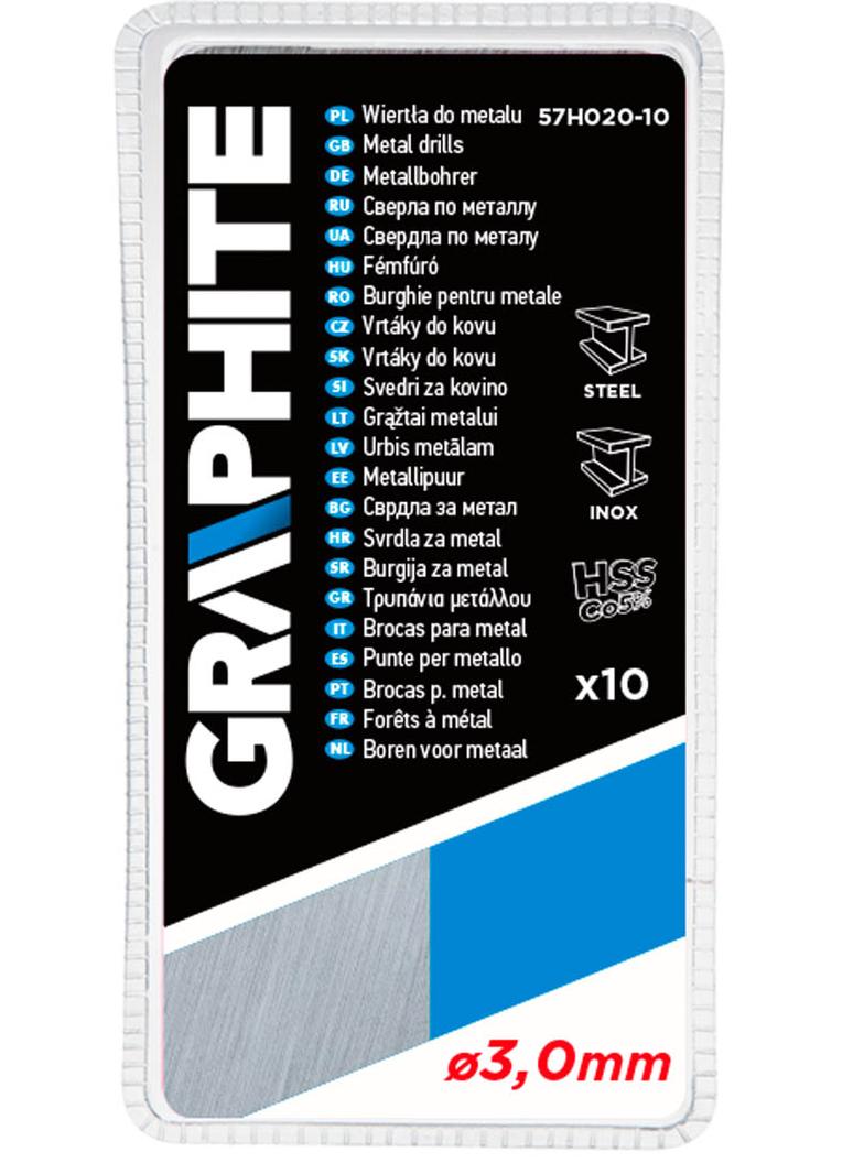 Wiertła do metalu HSS-Co 3.0 mm, 10 szt.