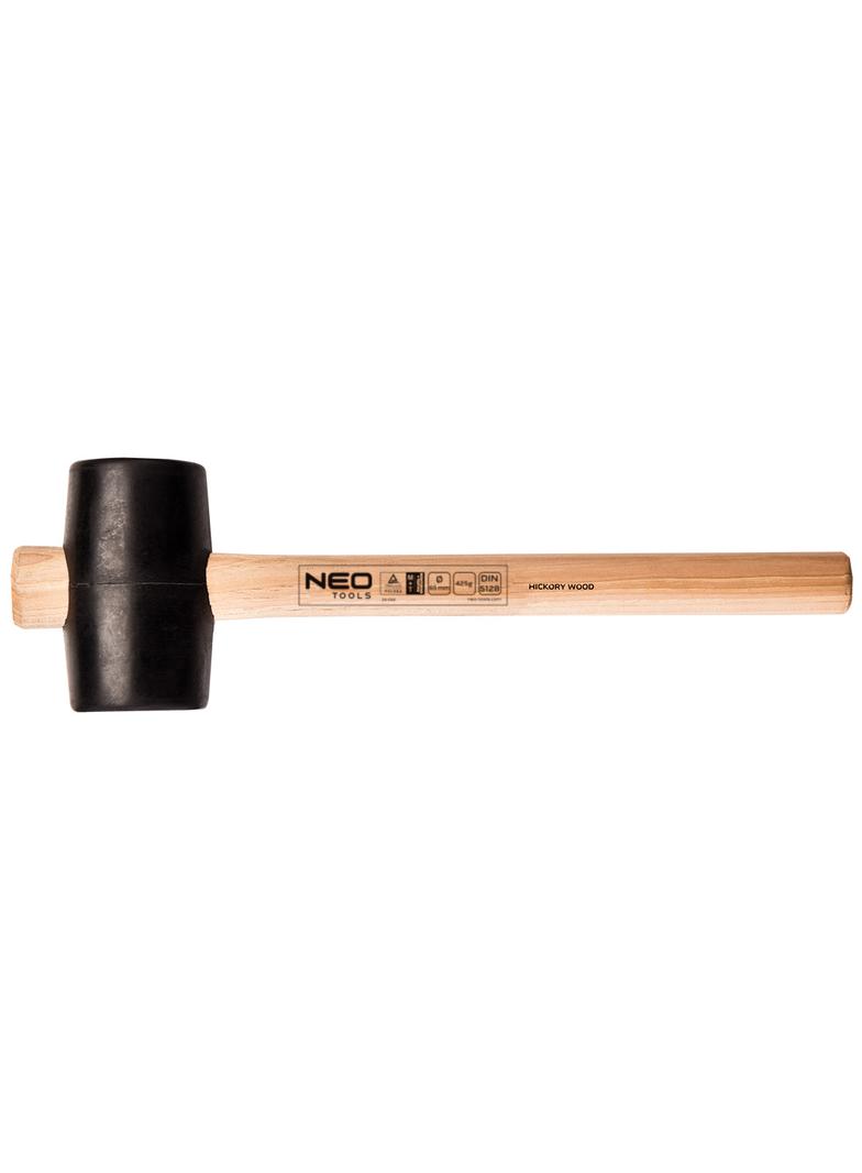 Młotek gumowy 65 mm/425 g, trzonek hikorowy