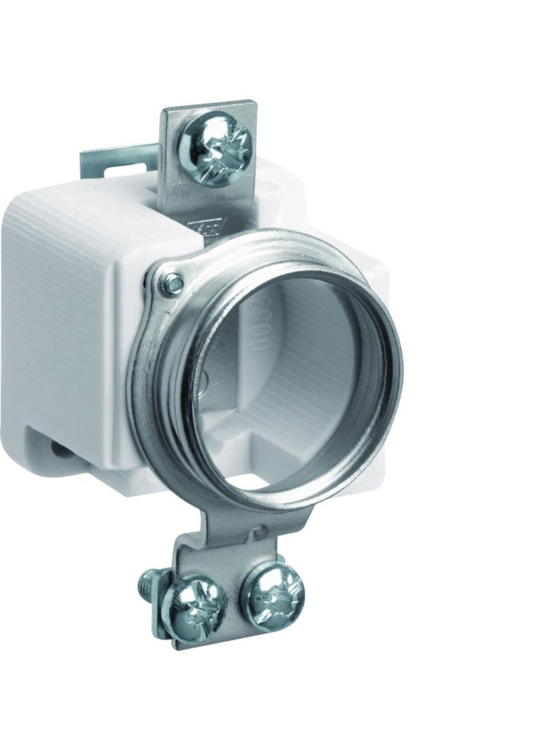 Gniazdo bezp. ceram. DIII E33 1P 63A 500V TS35 zac.śr. M5 pałąk. 25mm2 LE33K-KS HAGER