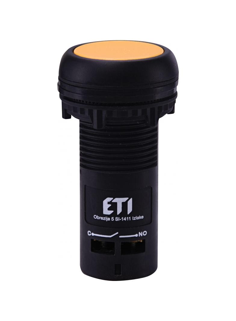 ECF-10-Y - Przycisk kompaktowy z guzikiem krytym, 1NO, Żółty