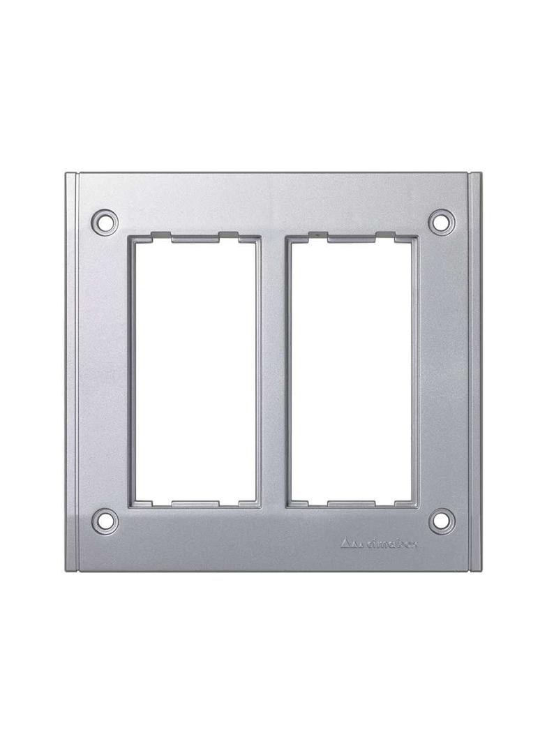 Simon Connect Ramka 2-modułowa do puszki SBM250 4x K45 aluminium SBM202/8 KONTAKT