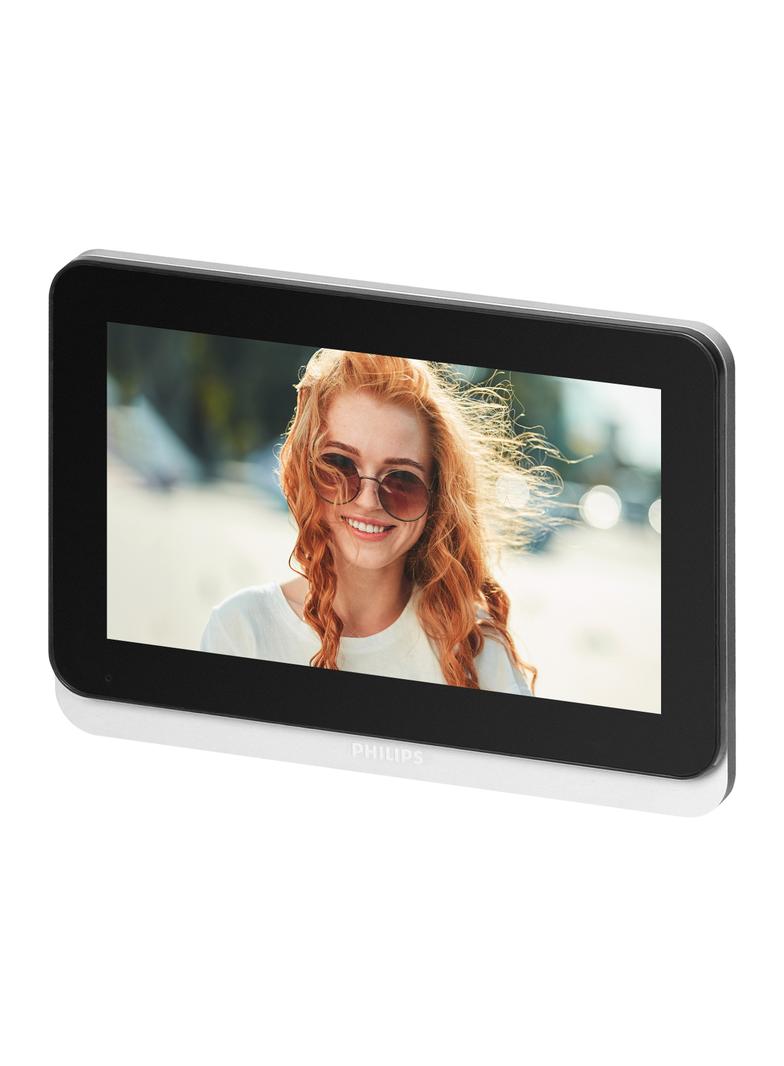 Wideo monitor bezsłuchawkowy, kolorowy, LCD 7", dotykowy, WiFi + APP na telefon, z gniazdem na kartę