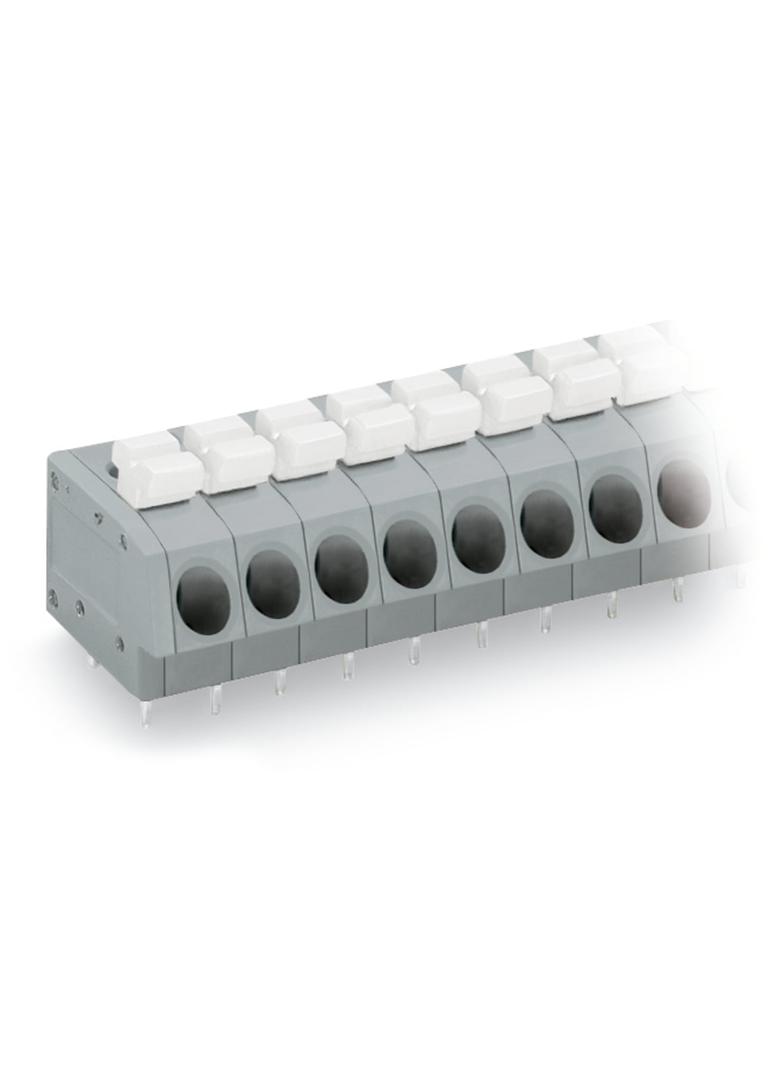 listwa zaciskowa do pł. drukowanych 8-bieg. szara raster 5 mm /30szt./ WAGO