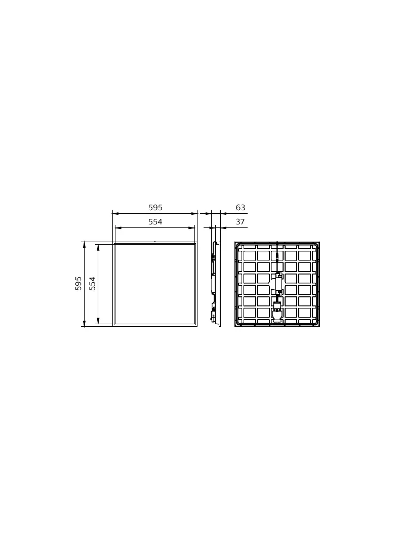 Panel LED Coreline RC132V G6 UGR19 38/26W 3100/3600/4300lm IP20/44 4000K barwa neutralna ściemnialna