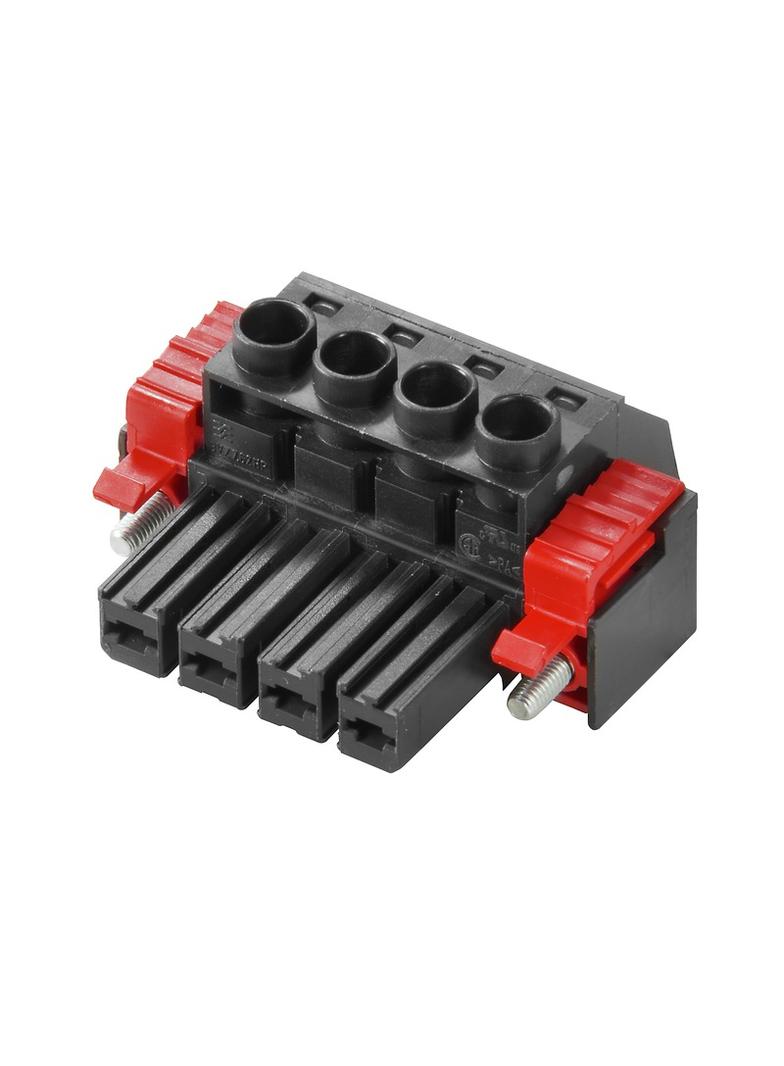 BVZ 7.62HP/04/180SF SN BK BX Wtyk PCB (złącze wiązki), 7.62 mm, Liczba biegunów: 4, Przyłącze z jarzmem /100szt./ 1930180000 WEIDMÜLLER