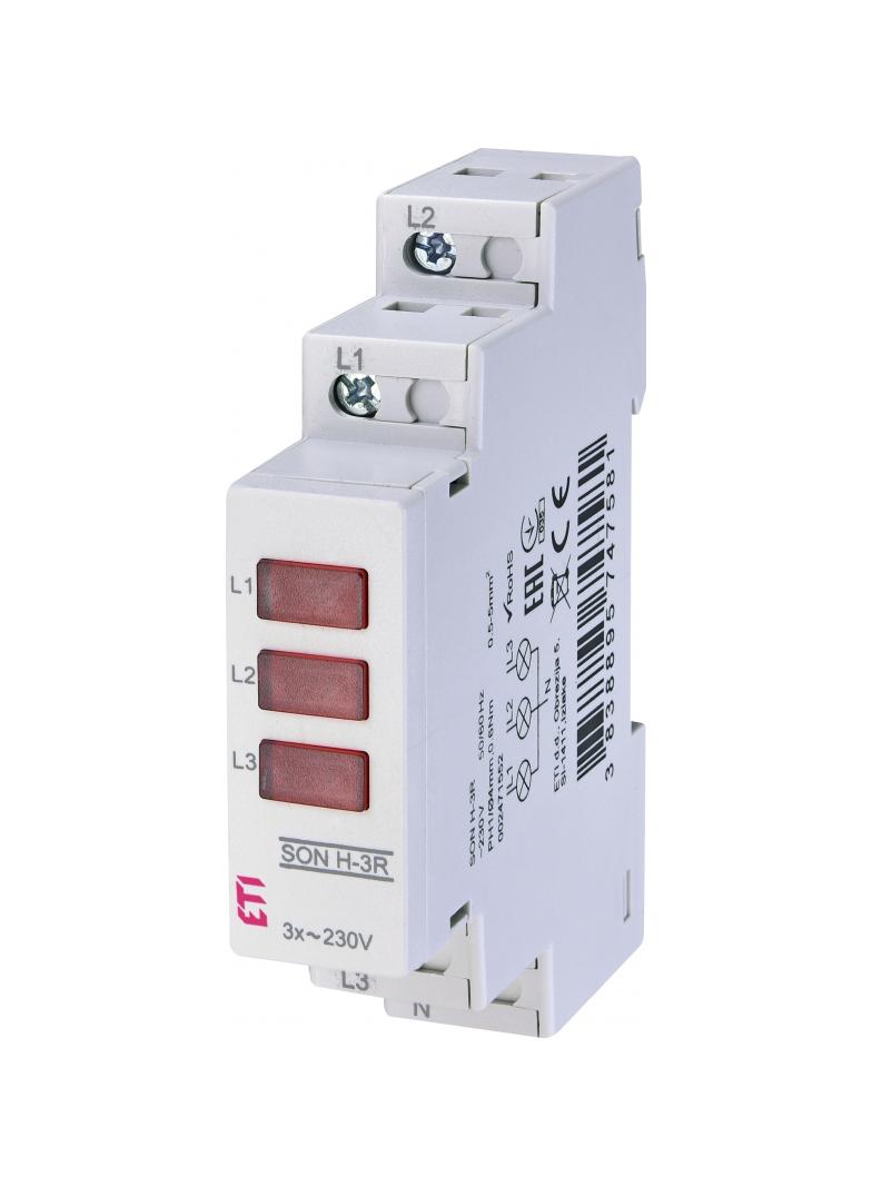 Sygnalizator obecności napięcia (3 x czerwona LED) SON H-3R 002471552 ETI