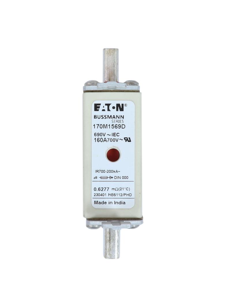 FUSE 160A 690V aR DIN 000 HSDNH Wkładka szybka 160A 690V aR DIN 000 podwójny wskaźnik 170M1569D EATO
