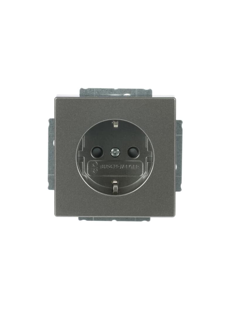 FUTURE Gniazdo wyrównania potencjałów (męskie)  aluminiowo srebrny