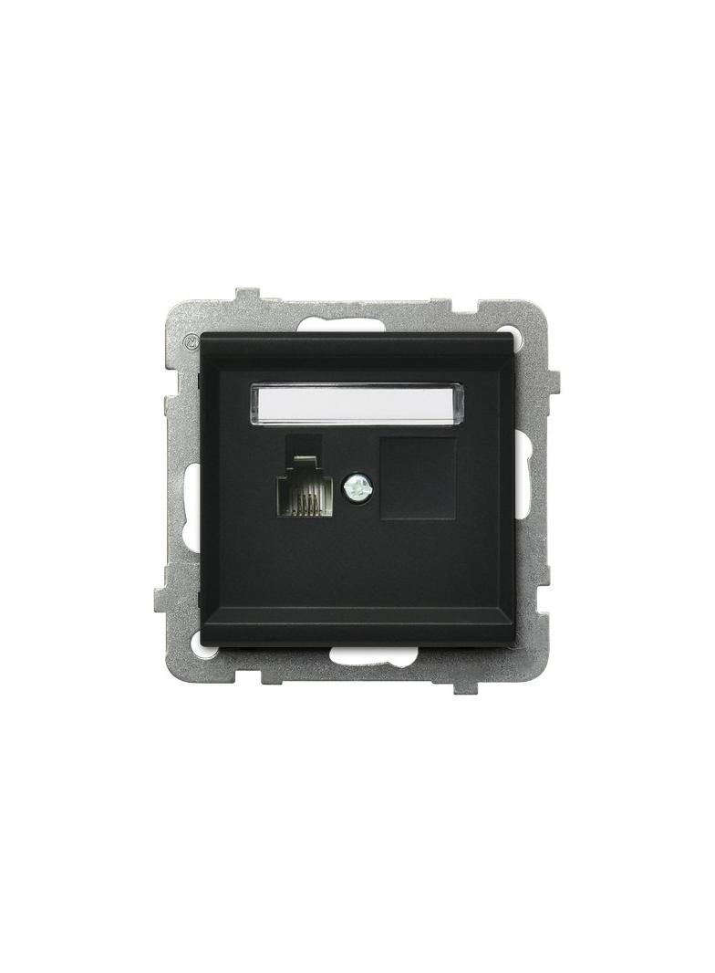 SONATA Gniazdo telefoniczne pojedyncze - kolor czarny metalik