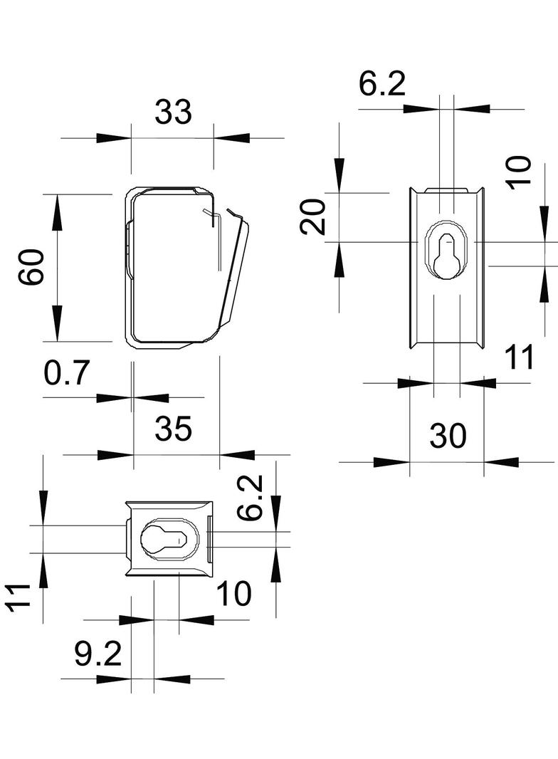 2031 M 15 VA, OBEJMY OBO GRIP 2031/15 V2A