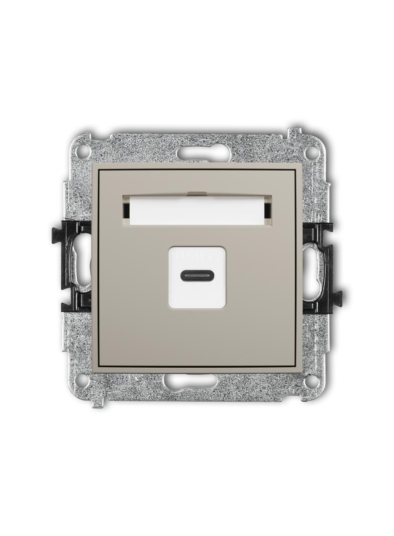 MINI Gniazdo pojedyncze 1xUSB C-C taupe 60MGUSB-7 KARLIK