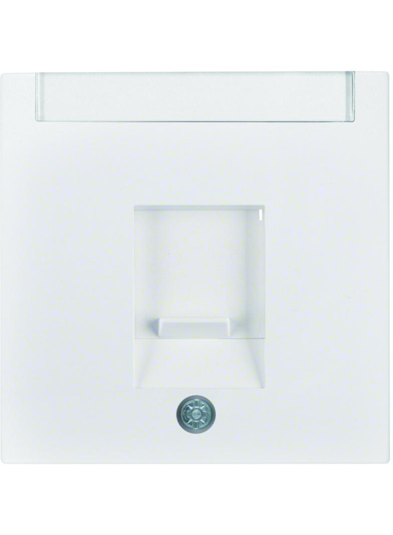 B.x/S.1 Płytka czołowa pojedyncza z zasuwami chroniącymi przed kurzem z polem opisowym biały połys 1