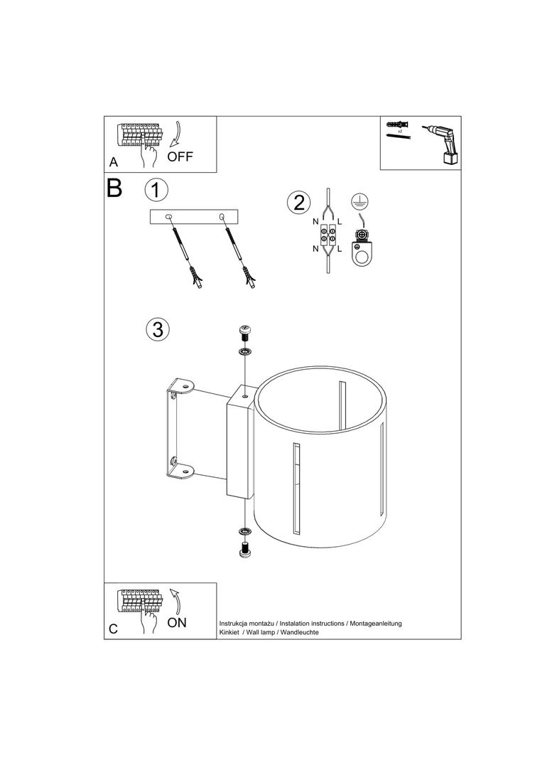 Sollux Kinkiet INEZ szary SL.0354