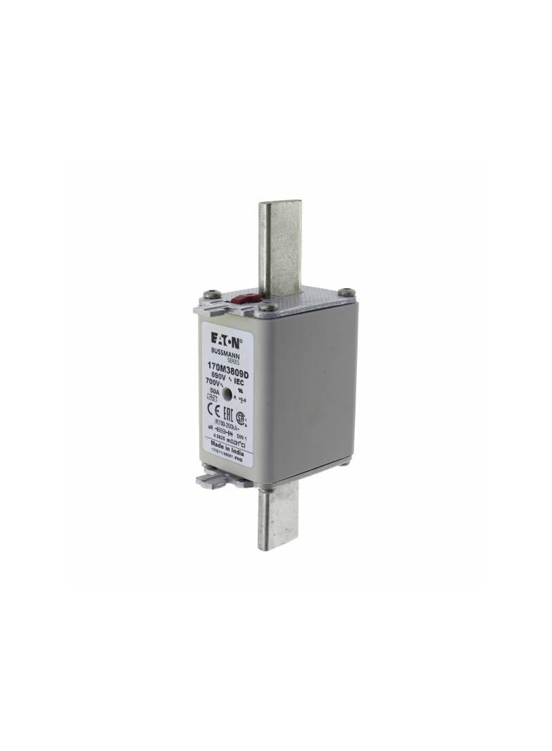 FUSE 50A 690V aR DIN 1 HSDNH Wkładka szybka 50A 690V aR DIN 1 podwójny wskaźnik 170M3809D EATON