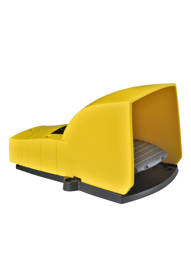 Harmony XPE Łącznik nożny pojedynczy z osłoną żółty 1 NC+1 NO plastikowy XPEY510