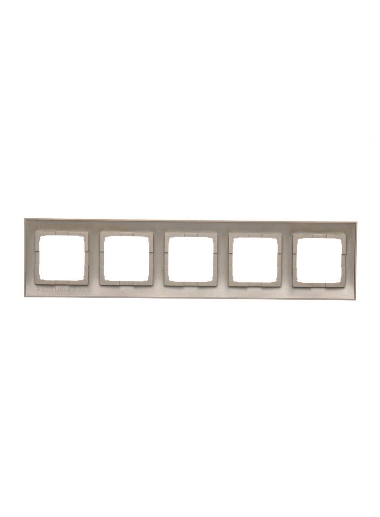 Simon 54 Premium Ramka 5-krotna PREMIUM do puszek karton-gips IP20 / IP44 złoty mat DRK5/44 KONTAKT