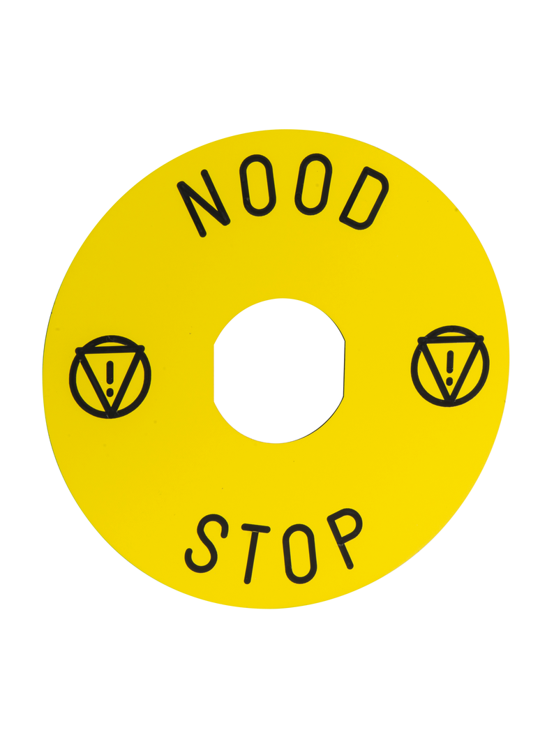 Harmony XB4 Etykieta, z oznaczeniem NOODSTOP ZBY8530