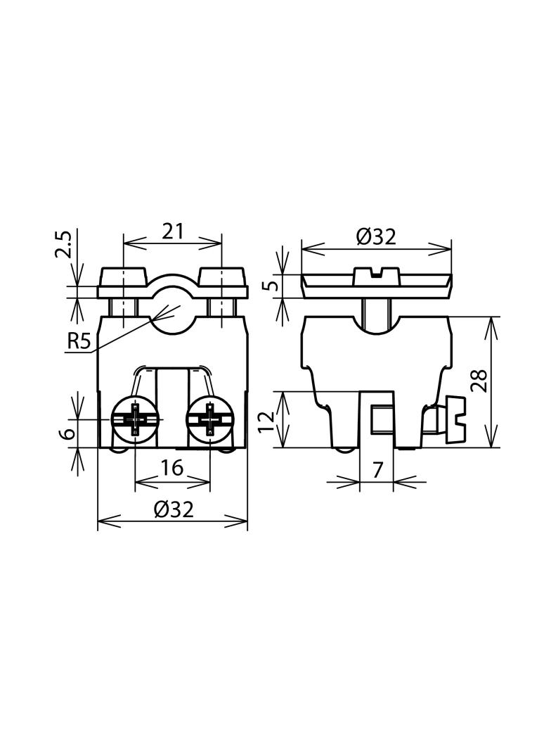 Zacisk krawędziowy 0,7-6 mm, RG