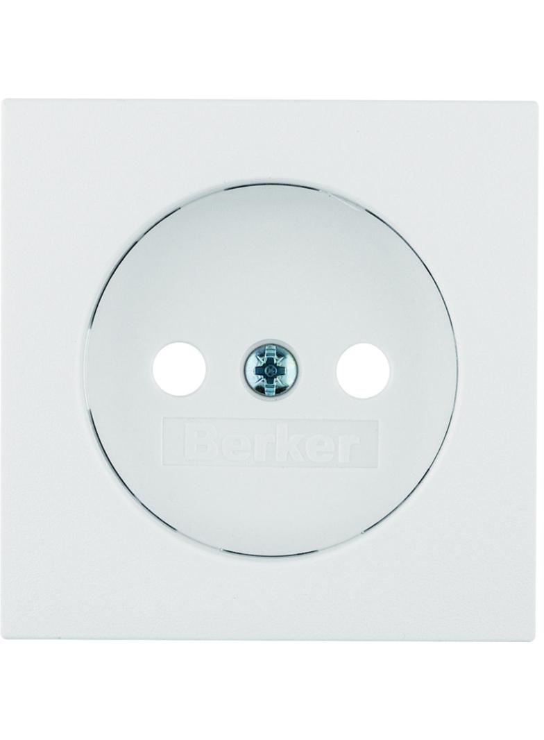 BERKER B.3/B.7 Płytka czołowa do gniazda bez uziemienia biały 3967031909 HAGER