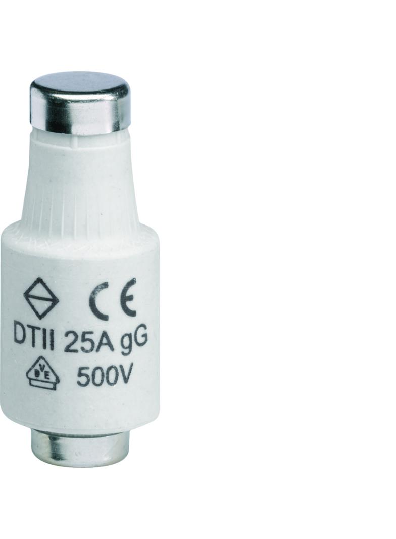 Wkładka bezpiecznikowa DTII/E27 wyk.zwłoczne gG (Bi-Wtz) 25A 500VAC LE2725 HAGER