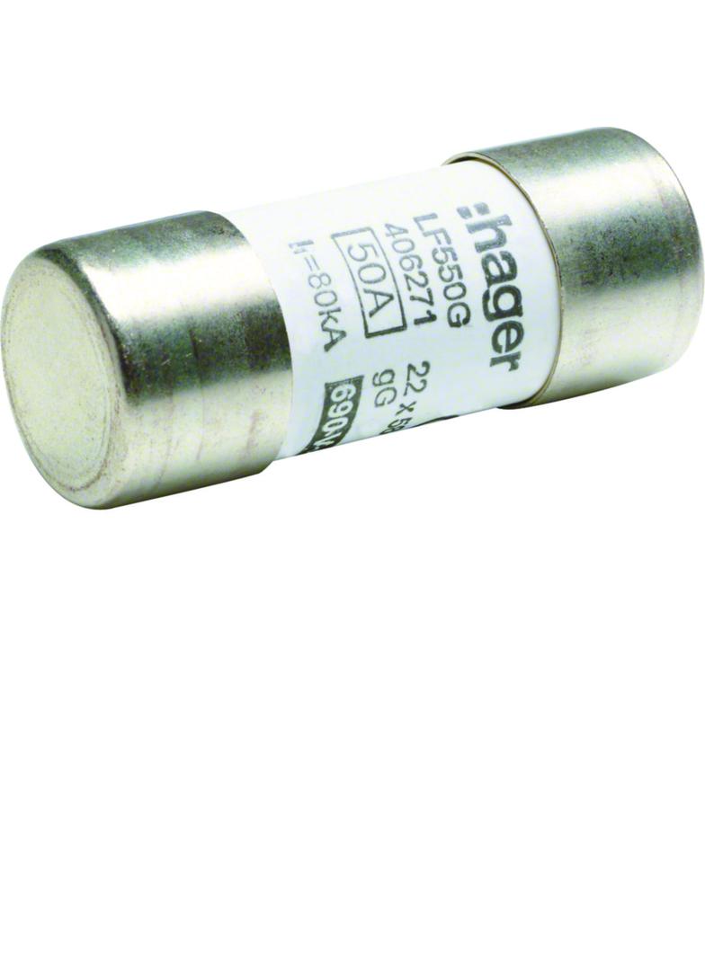 Wkładka bezpiecznikowa cylindryczna CH-22 22x58mm gG 50A 500VAC LF550G HAGER