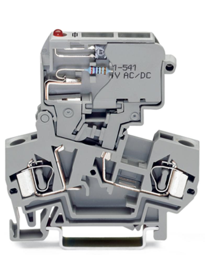 Złączka bezpiecznikowa 4mm2 szary 10A G 5x 25mm DIN 35mm 281‑612/281‑541 /50szt./ WAGO