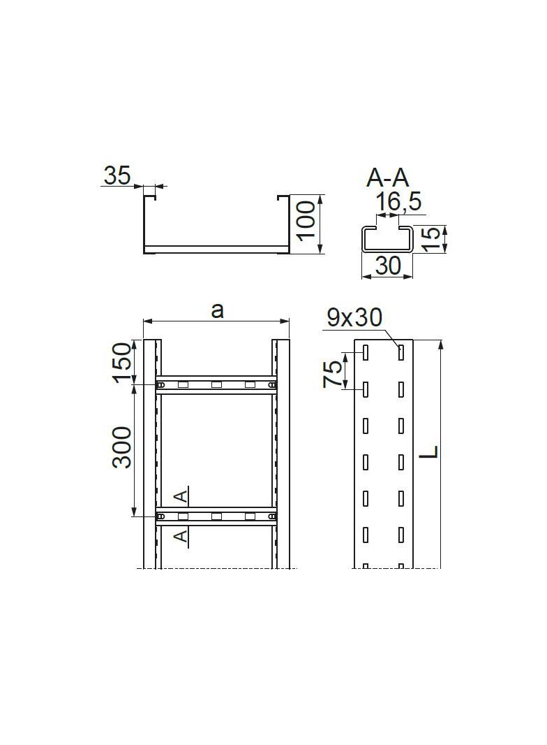 DST400H100/6 Drabinka 3,0 mm