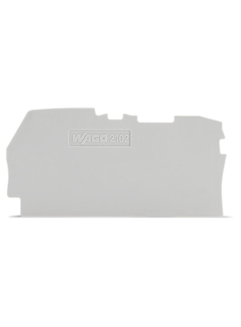 ścianka końcowa/wewnętrznagr. 0,8 mm, szara /25szt./ WAGO