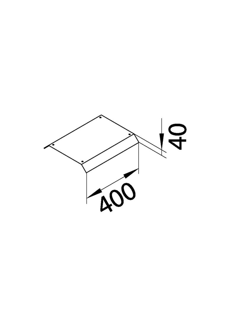 tehalit.AK Pokrywa kanału napodł 2-str skos dł. 400mm 150x40mm stal AKB41500402 HAGER