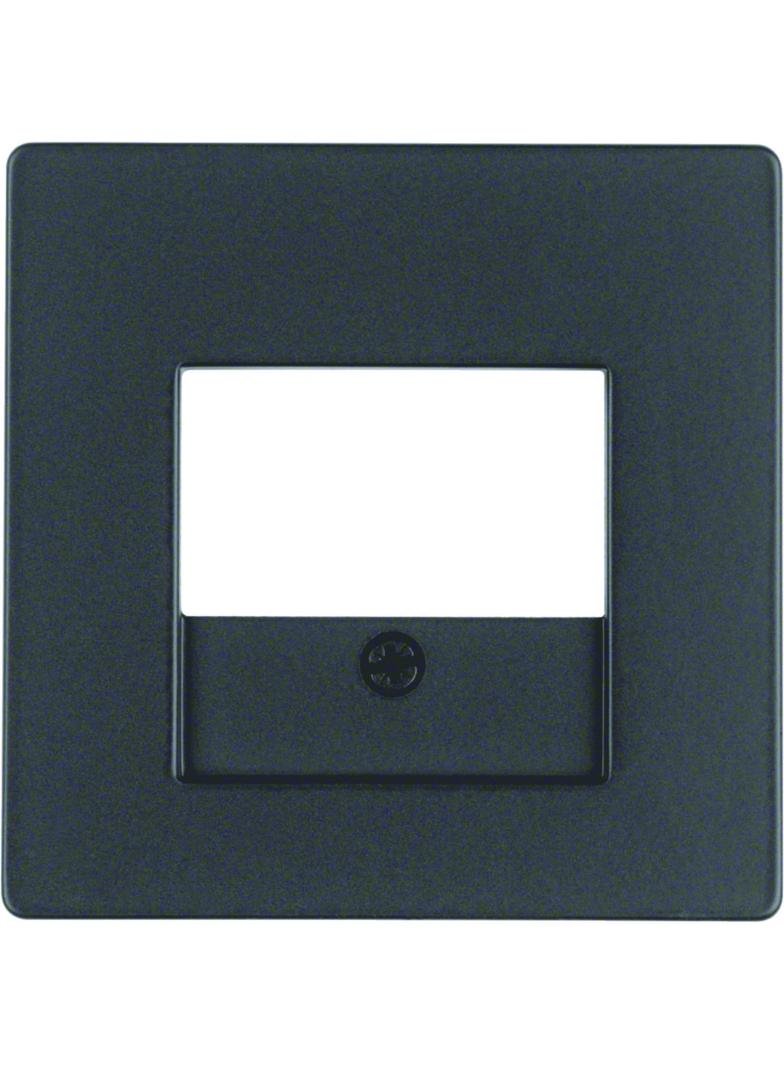 BERKER Q.x Płytka czołowa do gniazda głośnikowego i gniazda ładowania USB antracyt aksamit lakierowa