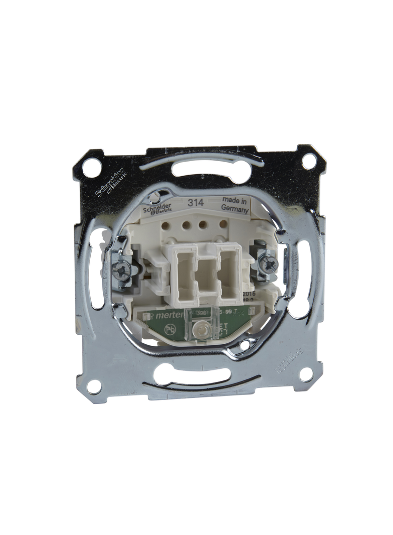 Merten, mechanizm przycisku, z podświetleniem, zacisk bezśrubowy, 250V AC 10A