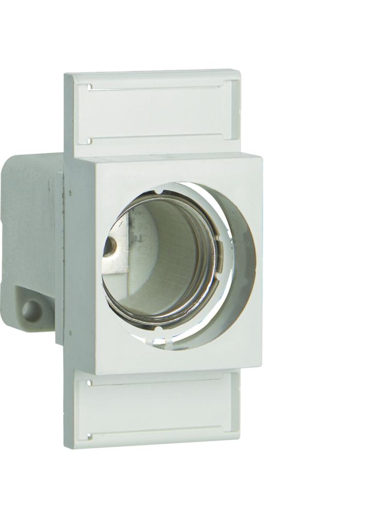 Gniazdo bezp. ceram. DII D2400 E27 1P 25A 500V TS35 zac.pałąk. 10mm2 LE27KP HAGER