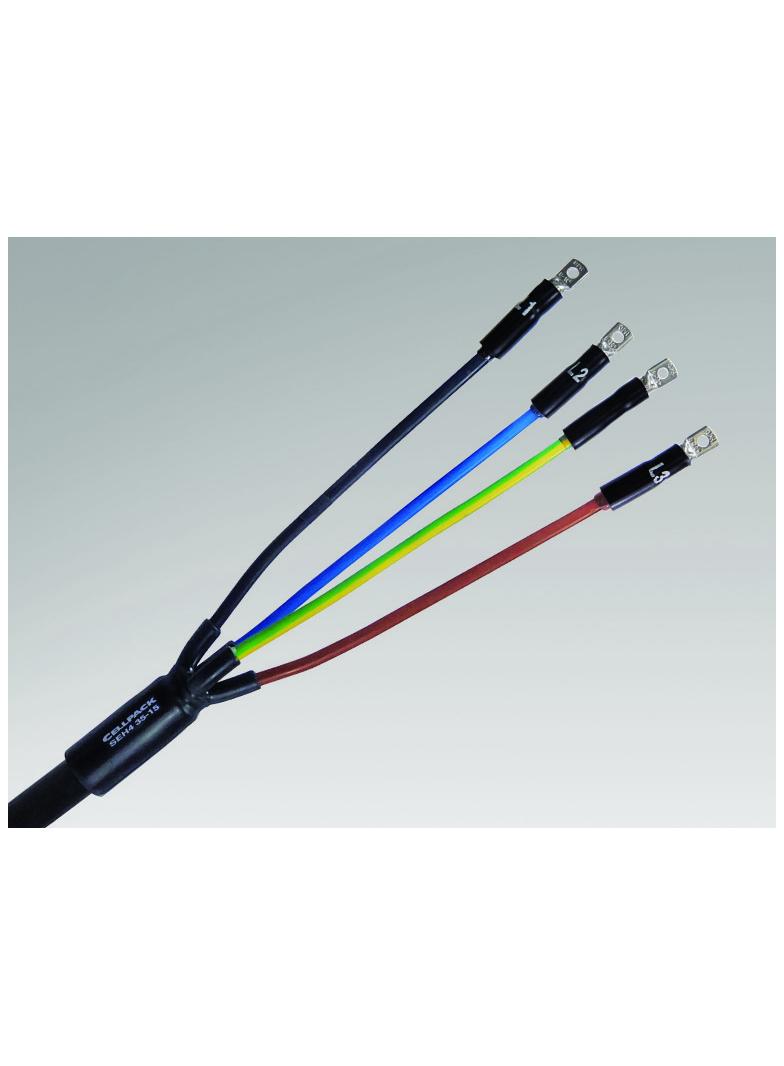 Głowica termokurczliwa wnętrzowa 0,6/1 kV do kabli 4-żyłowych o izolacji polimerowej, SFEH4 120-240