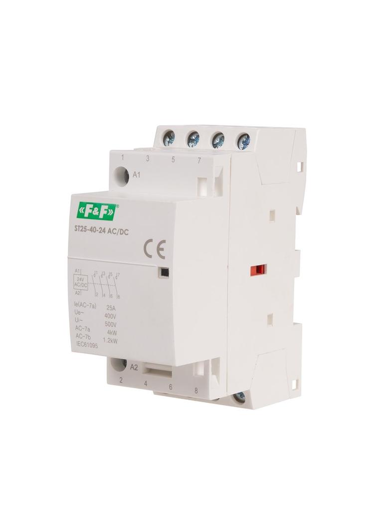 Stycznik modułowy montaż na szynie styki 4Z 25A 24V DC ST25-40-24ACDC F&F