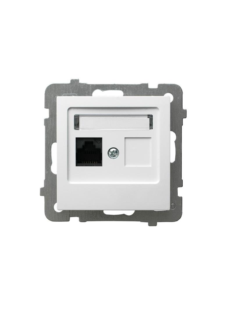 AS ANTYBAKTERYJNY Gniazdo komputerowe pojedyncze, kat. 5e MMC, produkt zawiera szkło fosforanowo-sre