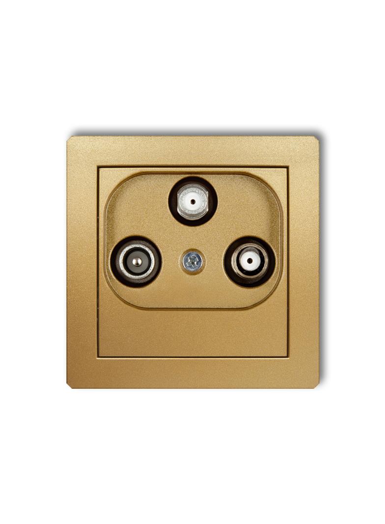 DECO Mechanizm gniazda abonenckiego 2 wyjścia SAT + TV złoty