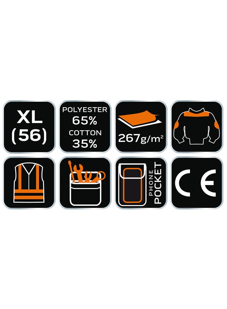 Bluza robocza biała, HD, rozmiar XL/56