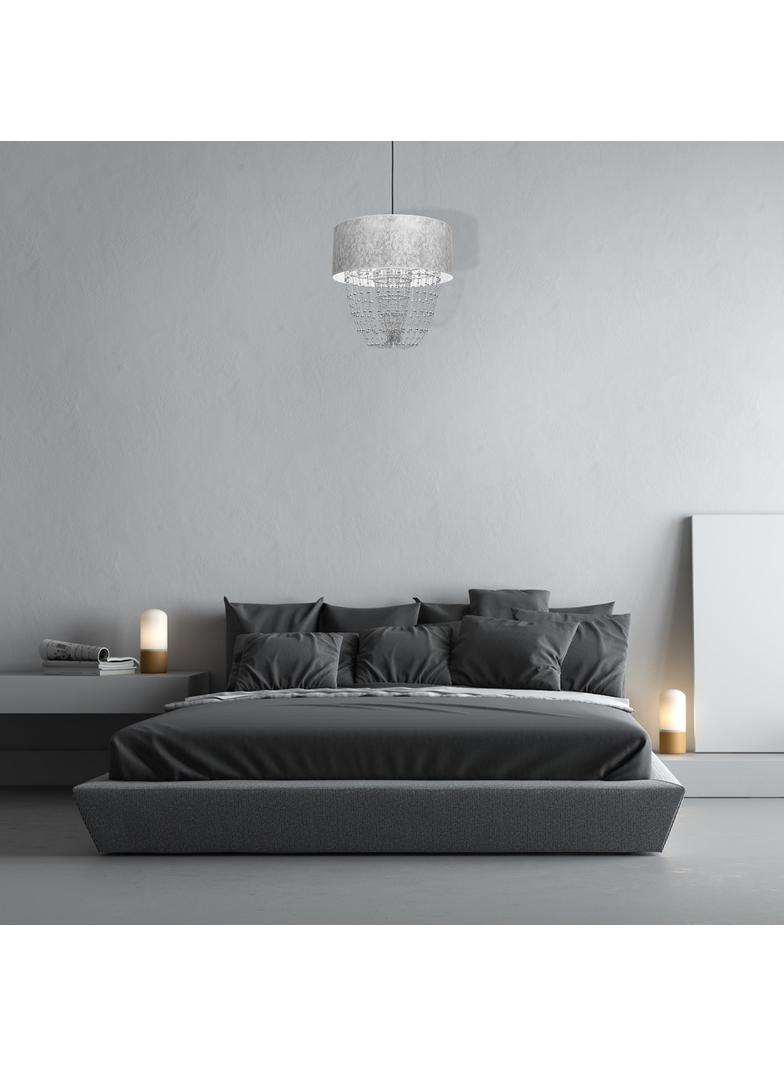 lampa wisząca Almeria E27 srebrna MLP6437 Milagro