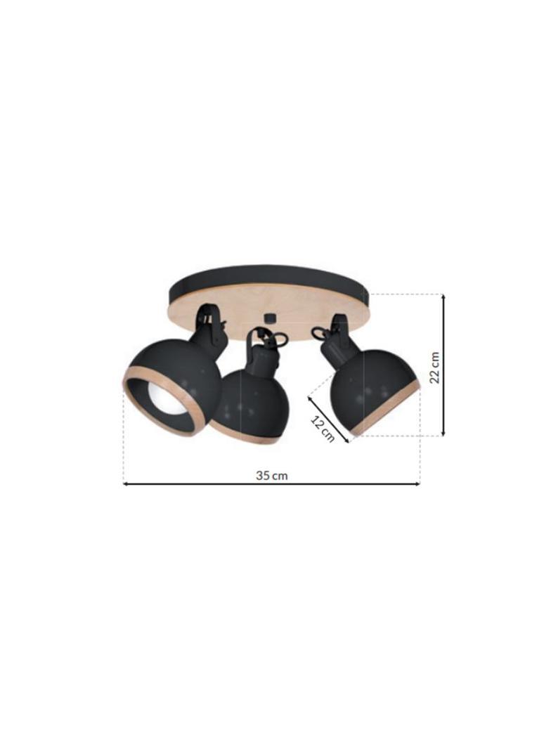 plafon (reflektorki) Oval Black 3xE27 MLP8659 Milagro