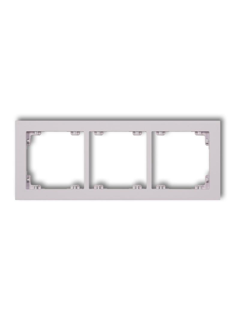 DECO Ramka uniwersalna potrójna z tworzywa DECO Pastel Matt liliowa