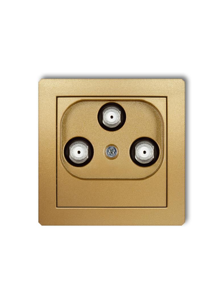 DECO Mechanizm gniazda multimedialnego 3F DATA (UPC) złoty