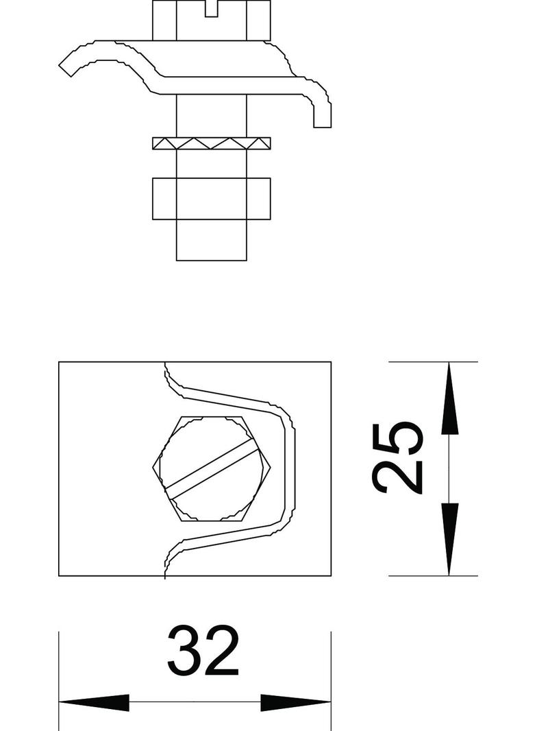 KOZIOŁKI ZACISKOWE ZE ŚRUB.M8X25