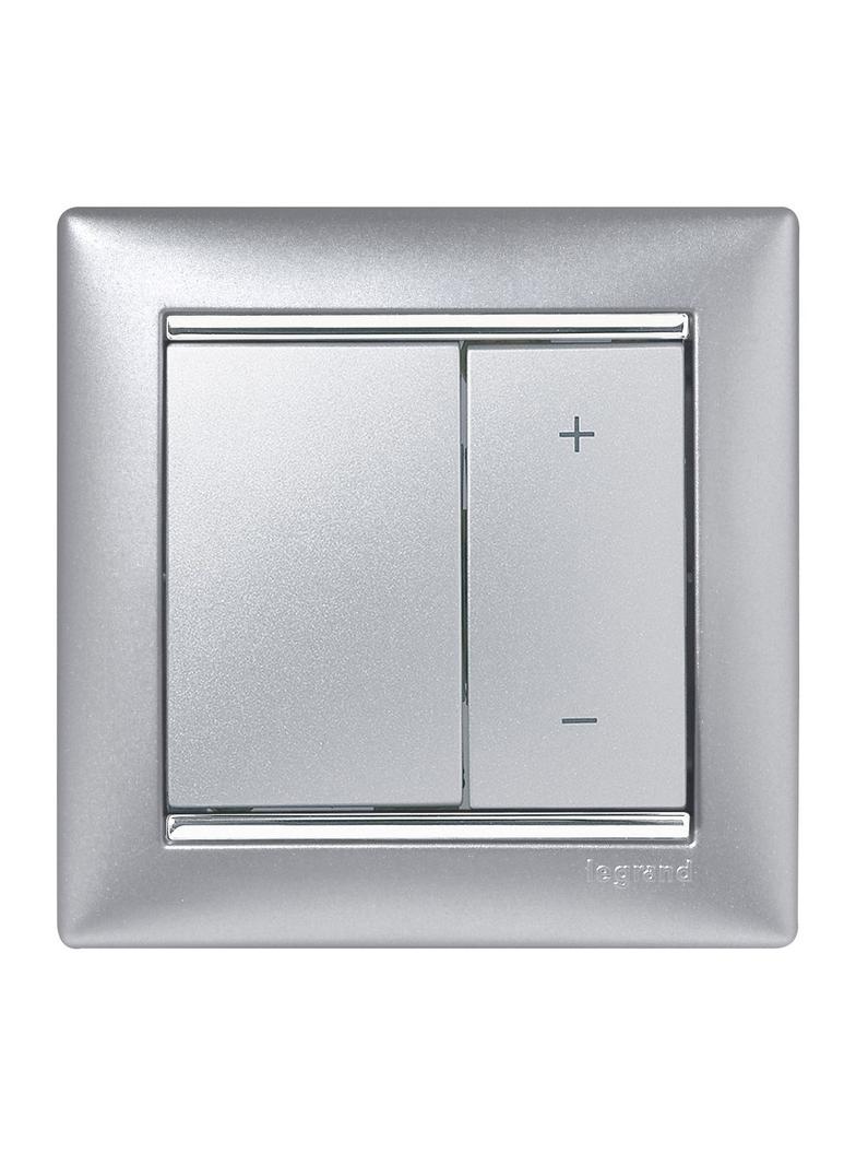 VALENA ŚCIEMNIACZ PRZYCISKOWY 40-600W ALUMINIUM, Legrand