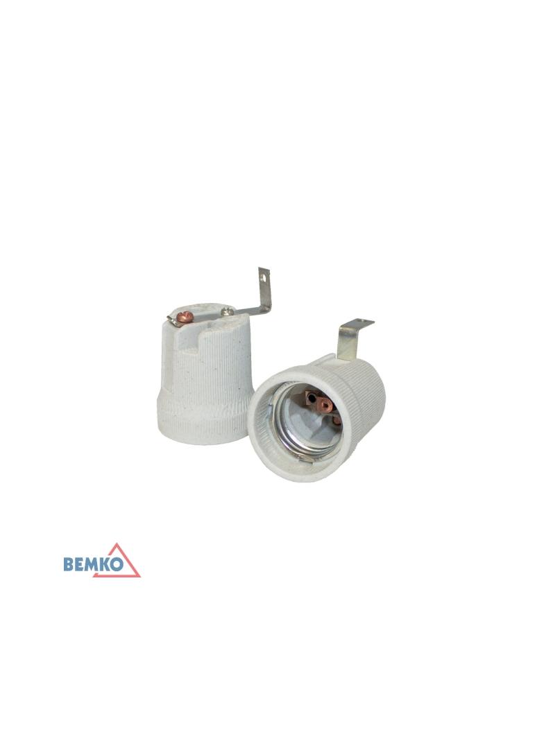 OPRAWKA CERAMICZNA E27 Z UCHWYTEM L